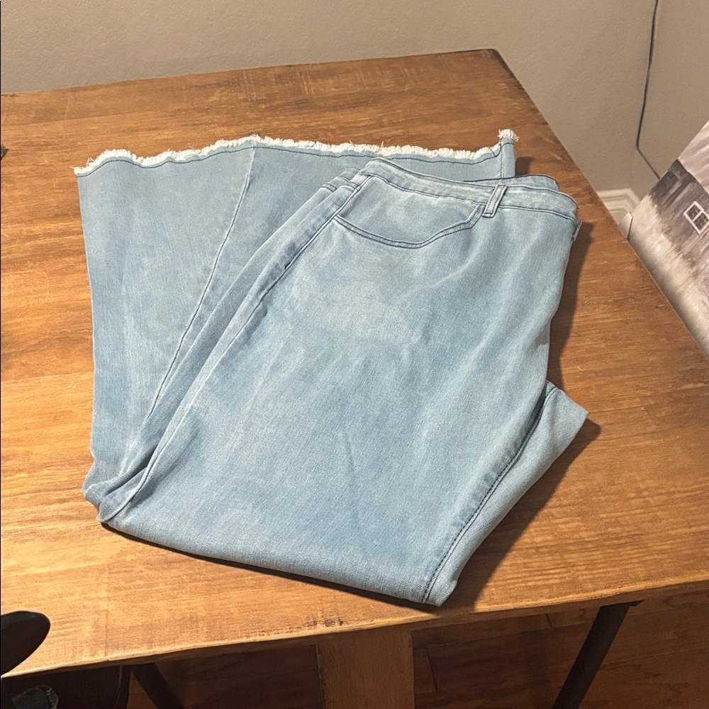 Stylish Light Blue Flare Jeans
